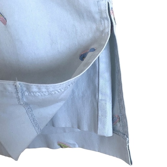 G-FLEX Mini Skort/Skirt Women’s Size Medium Embroidered Flip Flop Pattern Blue - Picture 4 of 8